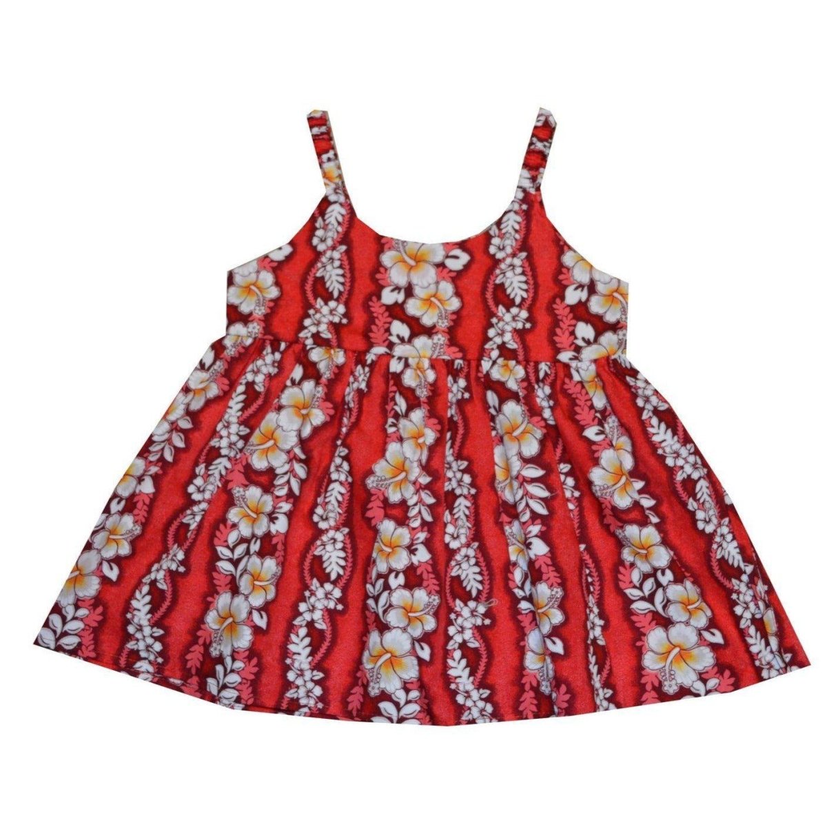 Girls Hawaiian Red Sun Dress 8