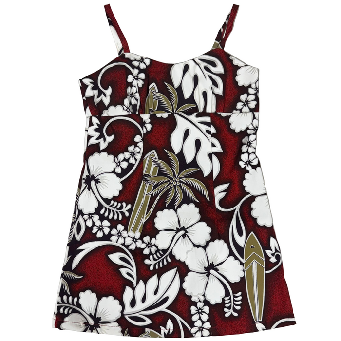 Girls Hibiscus Surfboard Dress Ky's International
