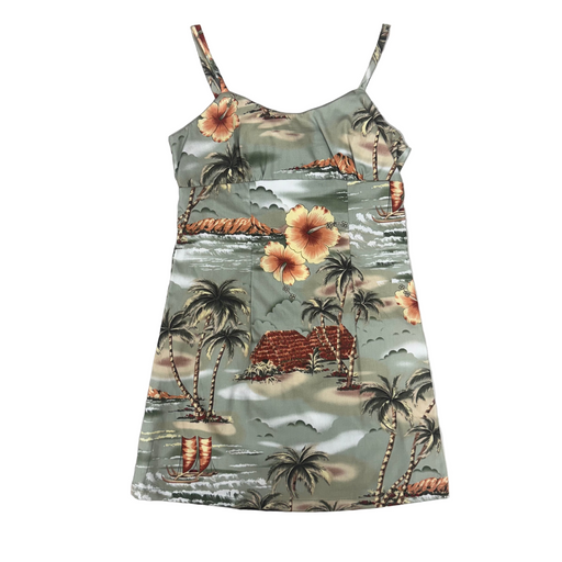 Girls Tropical Beach Dress 14 / Green Girls Tropical Beach Dress 14 / Green