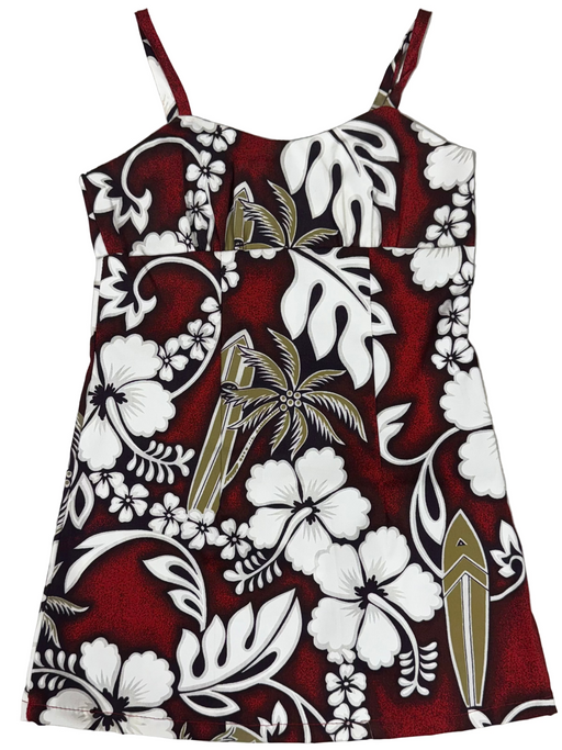 Girls Hibiscus Surfboard Dress Ky's International
