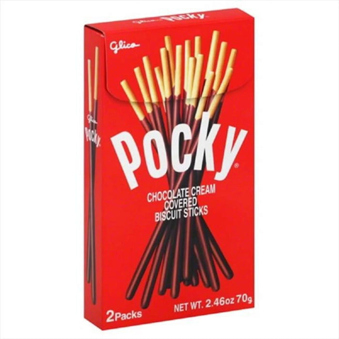 Glico Pocky Chocolate Cream Covered Biscuit Sticks, 2.47 oz - cookies