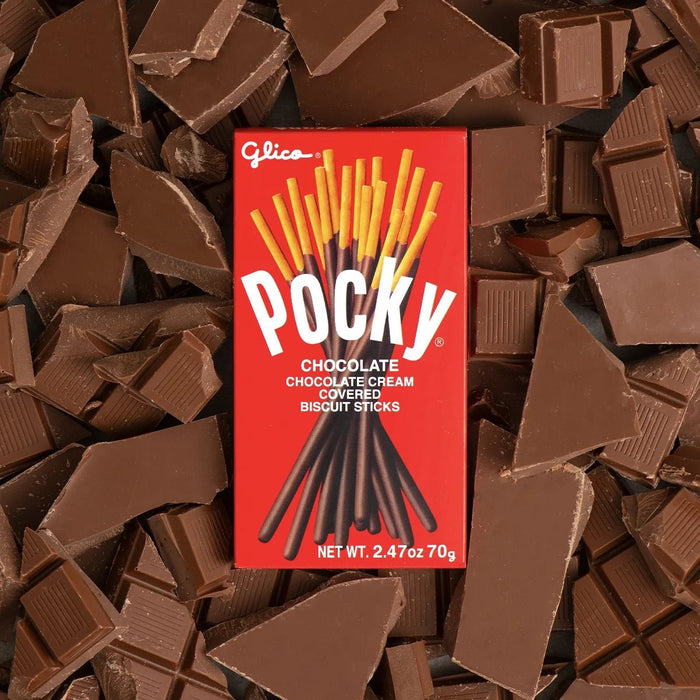 Glico Pocky Chocolate Cream Covered Biscuit Sticks, 2.47 oz - cookies
