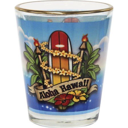 Gold Rim Shot Glass - Household Goods - Leilanis Attic