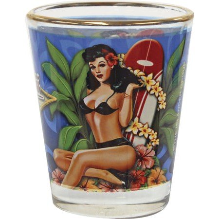 Gold Rim Shot Glass - Household Goods - Leilanis Attic