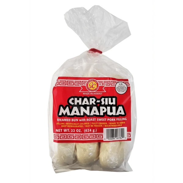Golden Coin Manapua, 6 pc, Char - Siu - Food - Leilanis Attic