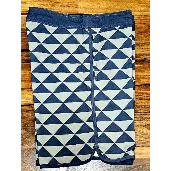 "Green Triangle Tribal" Board Short Men's 4 Way Stretch - Wailoa - Board Shorts - Mens