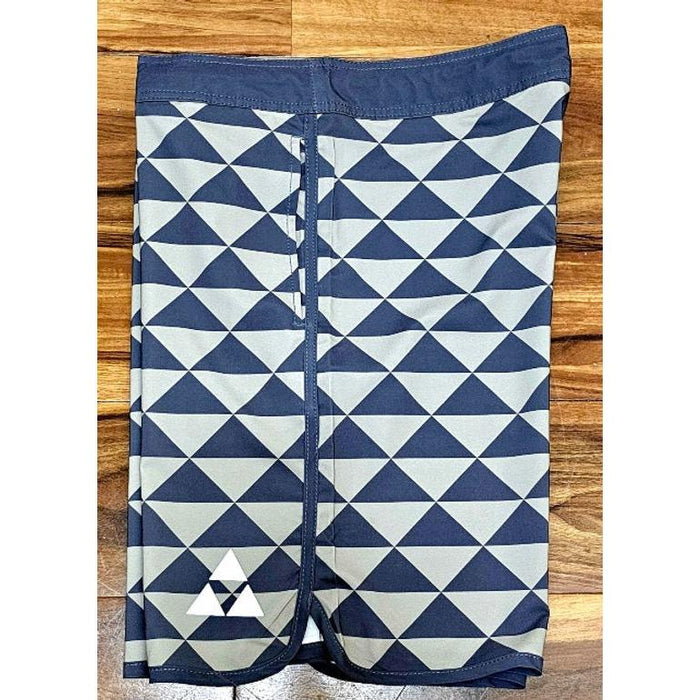 "Green Triangle Tribal" Board Short Men's 4 Way Stretch - Wailoa - Board Shorts - Mens