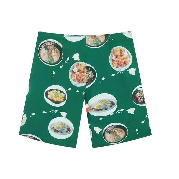 "Green/Foodie" Board Short Men's 4 Way Stretch - Wailoa - Board Shorts - Mens