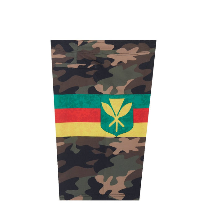 "Green/Kanaka Flag" Board Short Men's 4 Way Stretch - Wailoa - Board Shorts - Mens