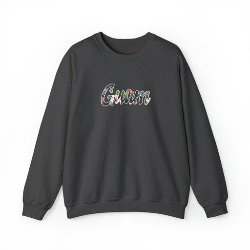 Guam Black Floral Crewneck SweatShirt - Unisex - Sweatshirt - Leilanis Attic