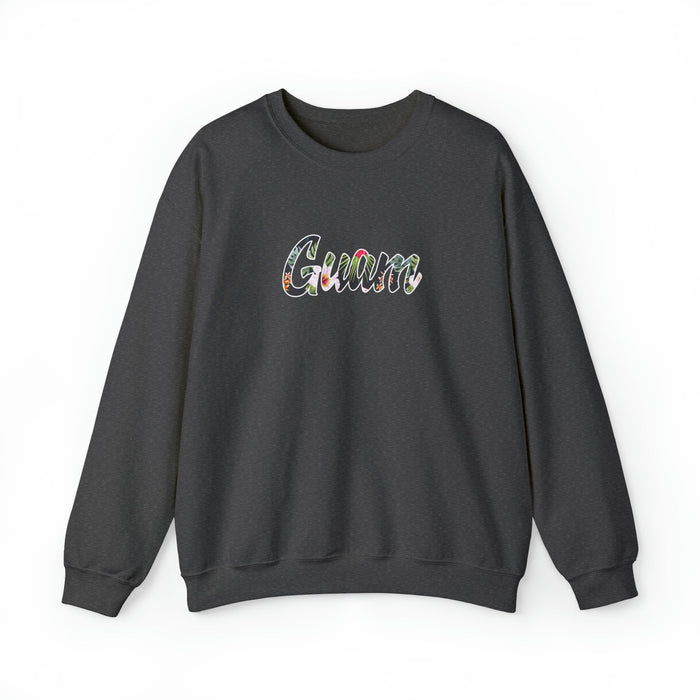 Guam Black Floral Crewneck SweatShirt - Unisex - Sweatshirt - Leilanis Attic