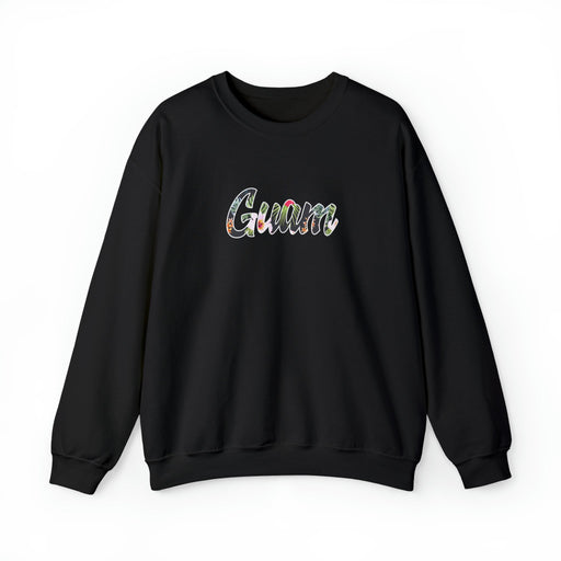Guam Black Floral Crewneck SweatShirt - Unisex - Sweatshirt - Leilanis Attic