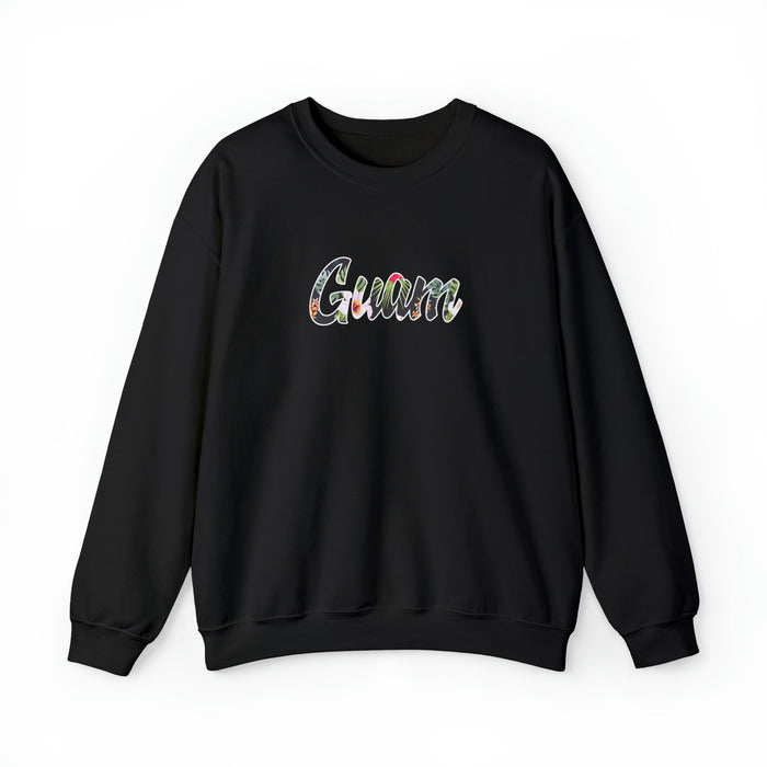 Guam Black Floral Crewneck SweatShirt - Unisex - Sweatshirt - Leilanis Attic
