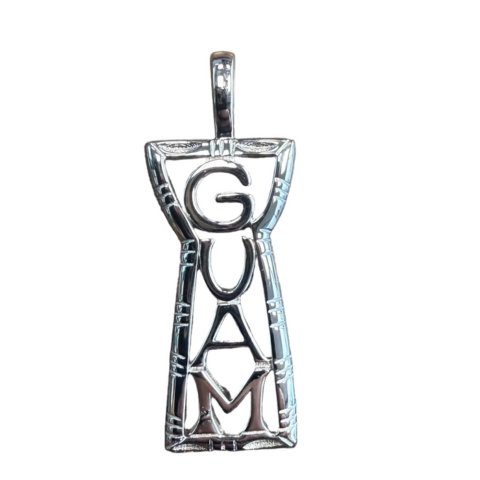 Silver pendant with 'GUAM' engraving 