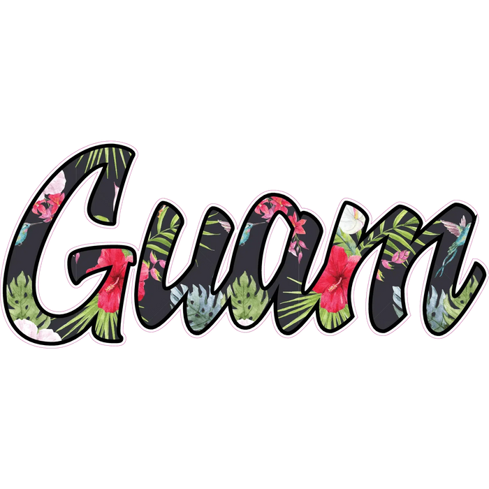 Guam Tropical Floral Sticker - Sticker