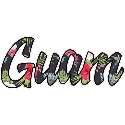 Guam Tropical Floral Sticker - Sticker