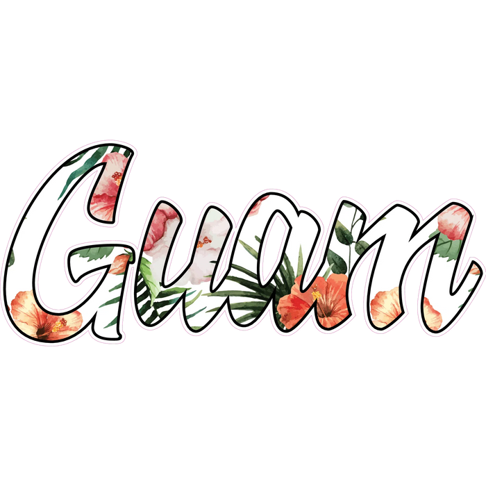 Guam Tropical Floral Sticker - Sticker