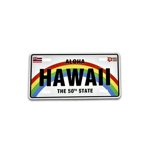 " HAWAII " THE 50TH STATE MINI LICENSE PLATE FRIDGE MAGNET DK Hawaiian Collection