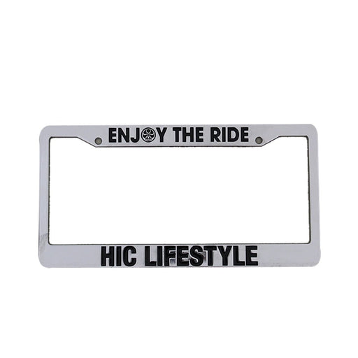 HIC "Enjoy the Ride" Metal License Plate Frame HIC