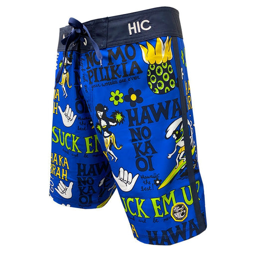 HIC Mens Boardshorts, Suck Em Up Big Braddah - Board Shorts - Mens - Leilanis Attic