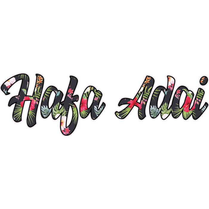 Hafa Adai Tropical Floral Sticker - Sticker