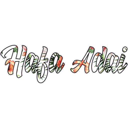 Hafa Adai Tropical Floral Sticker - Sticker