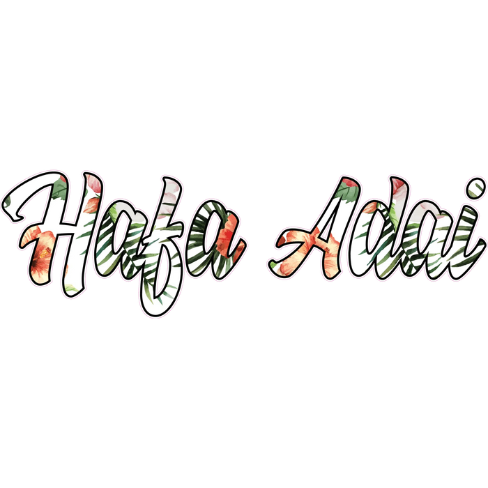 Hafa Adai Tropical Floral Sticker - Sticker