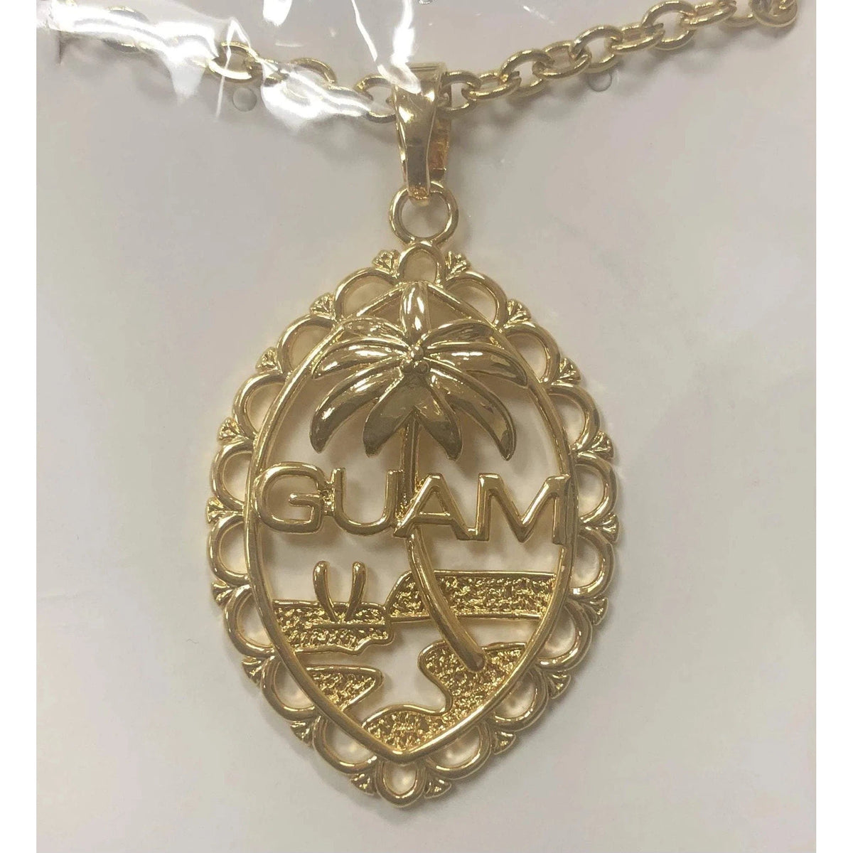 Hamilton Gold Guam Seal Necklace — Leilanis Attic