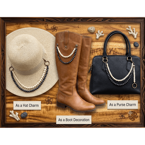 Pikake and Tahitian pearl Bag Charm Leilanis Attic