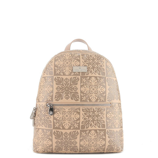 Happy Wahine, Backpack Tiffany Quilt Embossed Beige Happy Wahine
