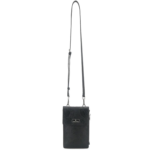 Happy Wahine, Crossbody Anna Anthurium Embossed Black Happy Wahine