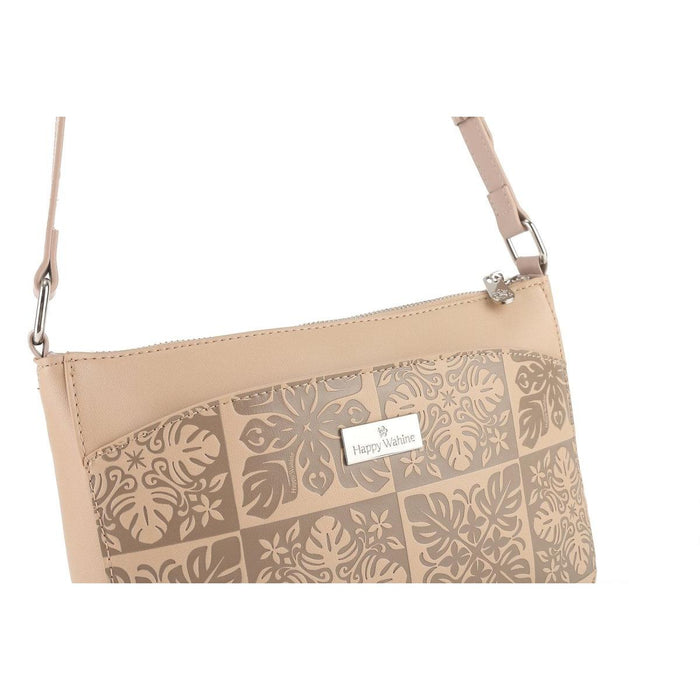 Happy Wahine, Crossbody Brittney Quilt Embossed Beige Happy Wahine