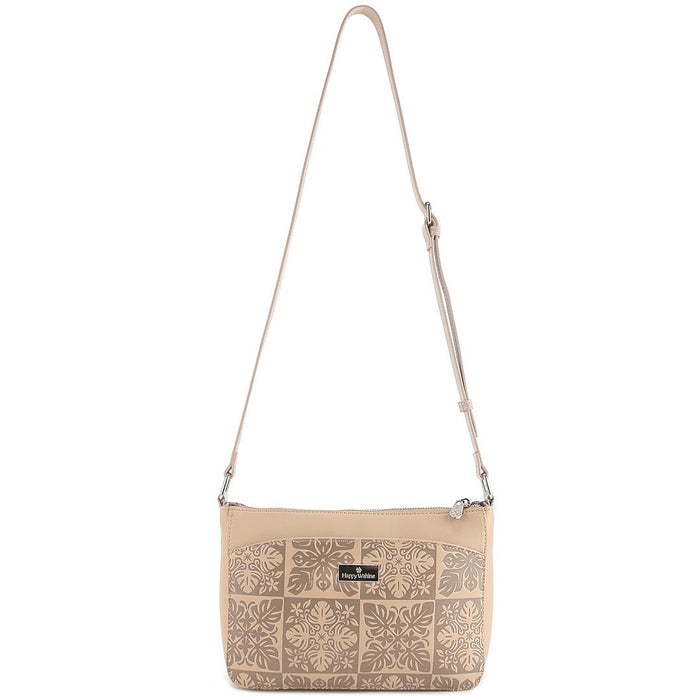 Happy Wahine, Crossbody Brittney Quilt Embossed Beige Happy Wahine