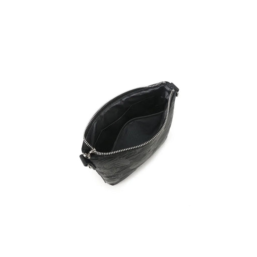 Happy Wahine, Crossbody Lisa, Anthurium Embossed Black Happy Wahine