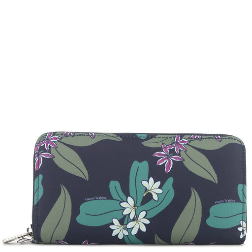 Happy Wahine Kaylee Wallet, Ke'olu Naupaka Navy Happy Wahine