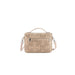 Happy Wahine Satchel, Alice, Quilt Embossed Beige Happy Wahine