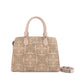 Happy Wahine, Satchel Gigi Quilt Embossed Beige Happy Wahine