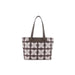 Happy Wahine Tote Bag Ke'olu Quilt Palaka Brown Happy Wahine