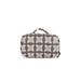 Happy Wahine Travel Cosmetic Pouch Quilt Palaka Brown Happy Wahine