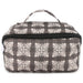 Happy Wahine Travel Cosmetic Pouch Quilt Palaka Brown Happy Wahine