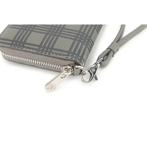 Happy Wahine, Wallet Kaylee Palaka Embossed Grey Happy Wahine