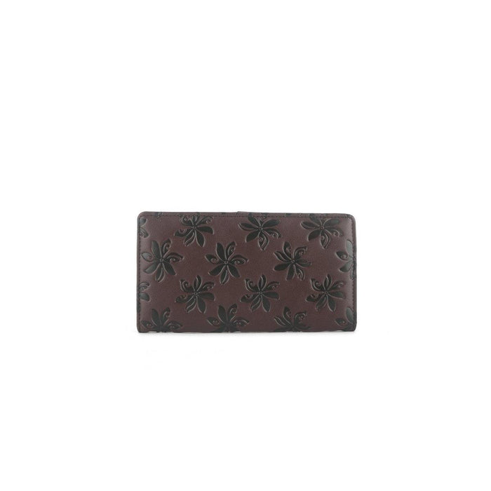 Happy Wahine, Wallet Teyla Tiare Embossed Brown Happy Wahine