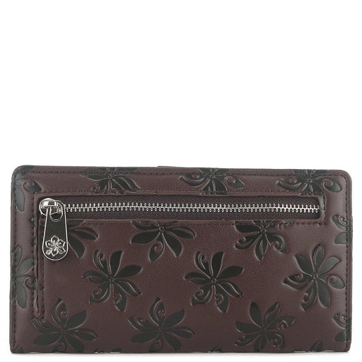 Happy Wahine, Wallet Teyla Tiare Embossed Brown Happy Wahine