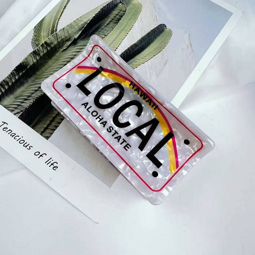Hawaii LOCAL Aloha State License Plate Hair Claw SoapElenGlen