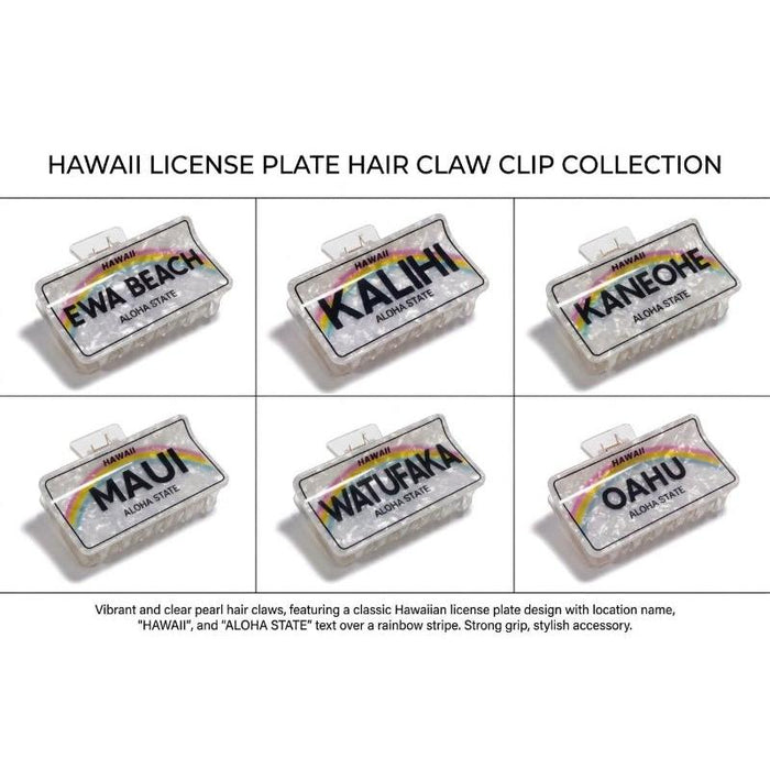 Hawaii State License Plate Hair Claw Leilanis Attic
