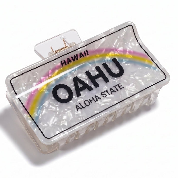 Hawaii State License Plate Hair Claw Leilanis Attic