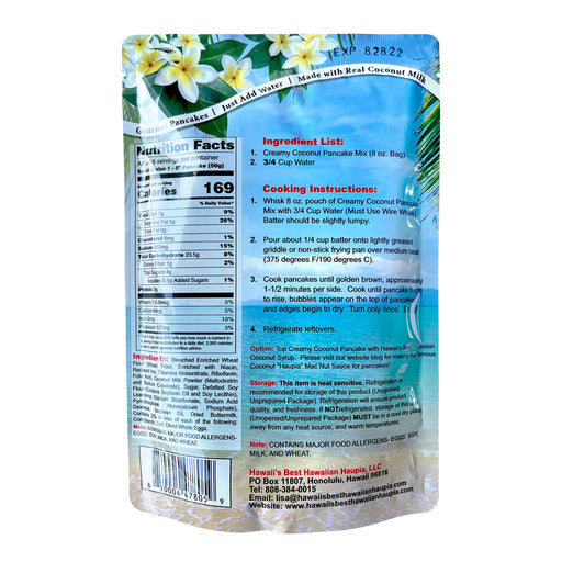 Hawaii's Best - Creamy Coconut Pancake Mix Mix 8oz Hosoda