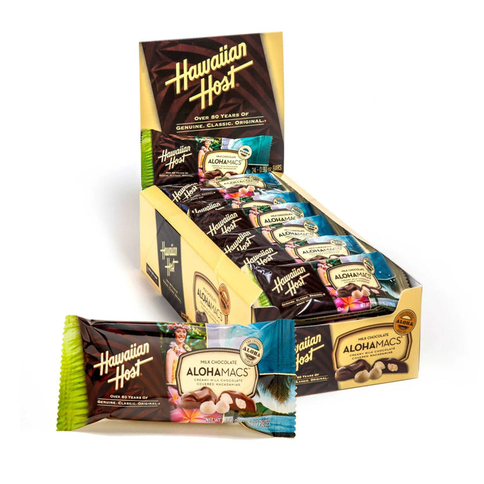 Hawaiian Host "Aloha Macs" Chocolate Covered Macadamia Nuts, 2 - Piece - Food