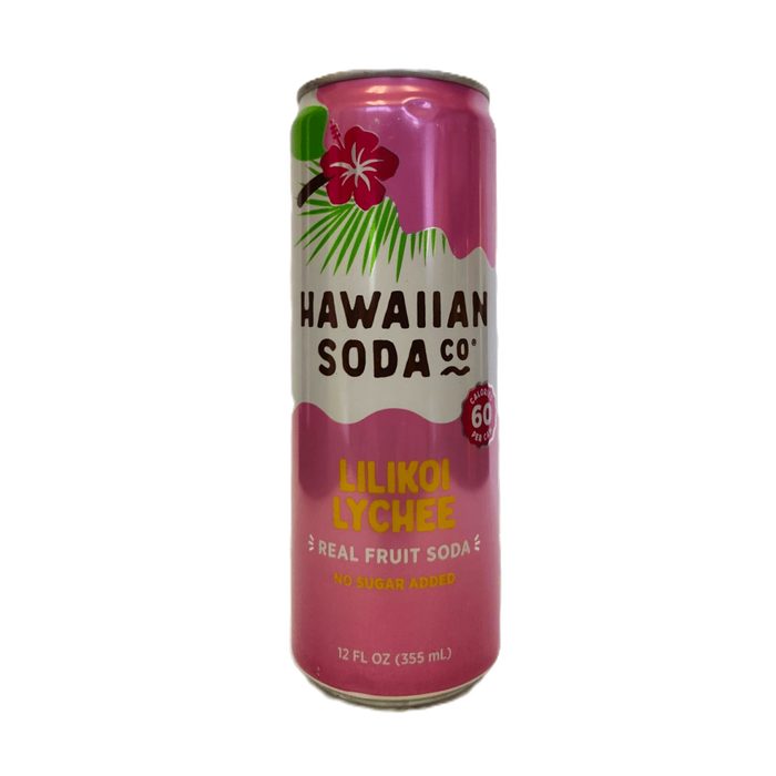 Hawaiian Soda Co. Sparkling Soda 12oz. - Lilikoi Lychee Hosoda