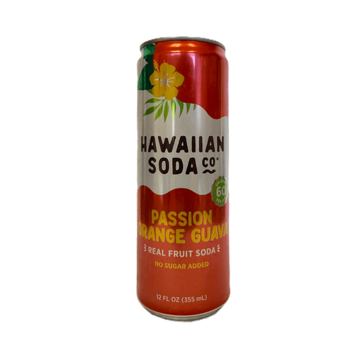 Hawaiian Soda Co. Sparkling Soda 12oz. - Passion Orange Guava Hosoda